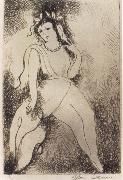 Marie Laurencin Woman wearing the jewelry oil painting artist